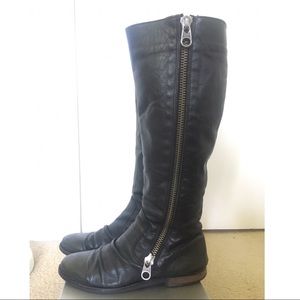 Steve Madden Knee High Distressed Leather Boots